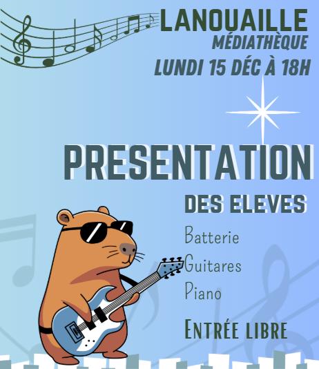 Présentation des élèves de l'école de musique