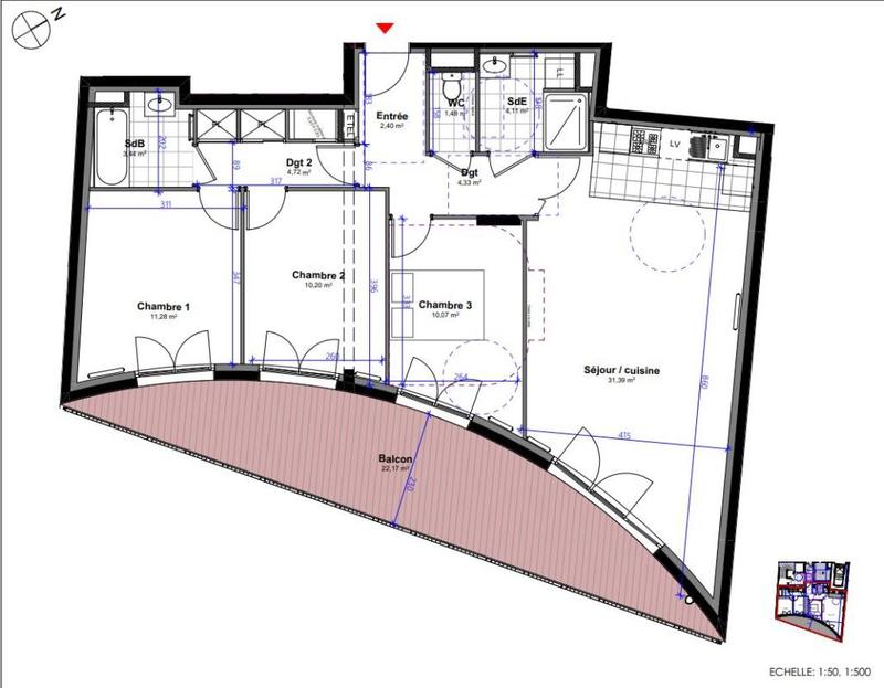Appartement - 83 m² - 4 pièces