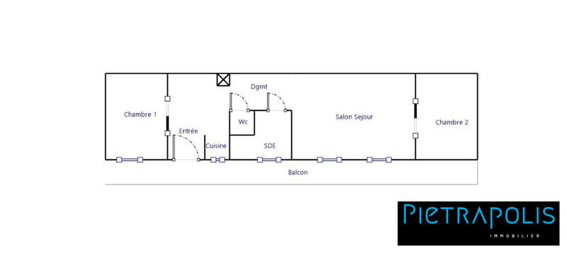 Appartement - 61 m² - 3 pièces