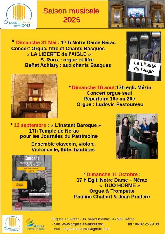 Orgues en Albret - Concert "Instant Baroque"