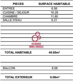 Appartement - 41 m² - 2 pièces