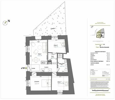 Appartement - 61 m² - 4 pièces