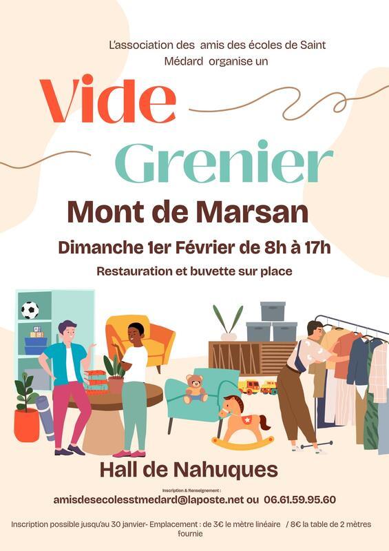 Vide grenier de l’association les amis des écoles de saint médard