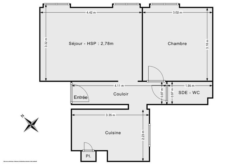 Appartement - 37 m² - 2 pièces
