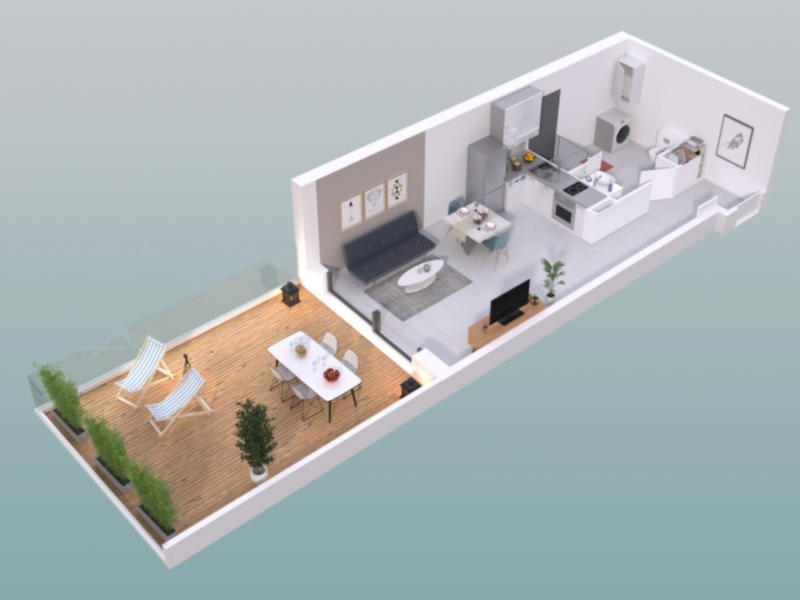 Appartement - 46 m² - 2 pièces