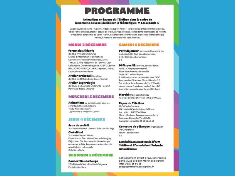 Semaine de la solidarité - Téléthon