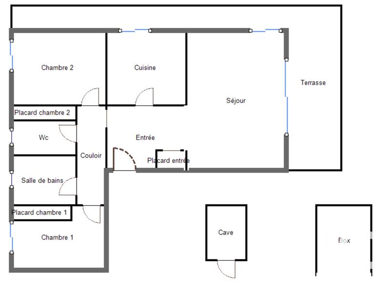 Appartement - 61 m² - 3 pièces