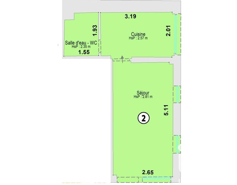 Appartement - 21 m² - 1 pièce