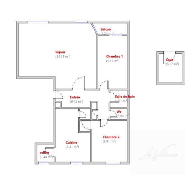 Appartement - 62 m² - 3 pièces