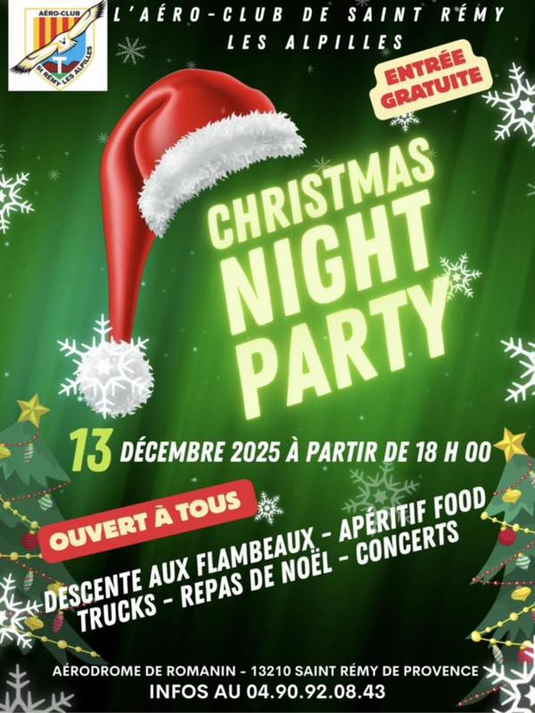 Christmas night party à l'aérodrome de Romanin