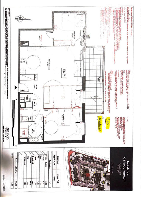Appartement - 85 m² - 3 pièces