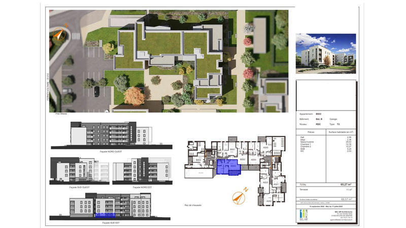 Appartement - 65 m² - 3 pièces