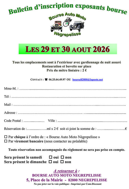 Bourse d'échanges auto moto