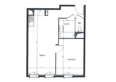 Appartement - 46 m² - 2 pièces