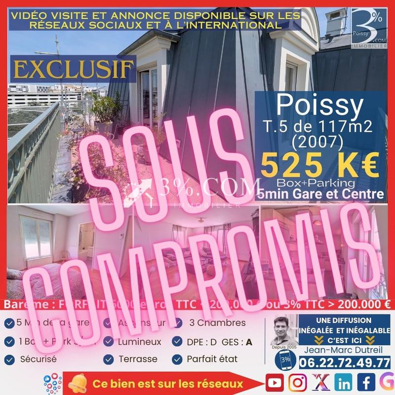 Appartement - 117 m² - 5 pièces