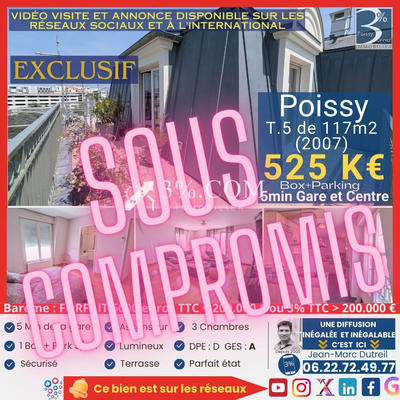 Appartement - 117 m² - 5 pièces