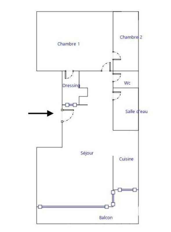 Appartement - 63 m² - 2 pièces