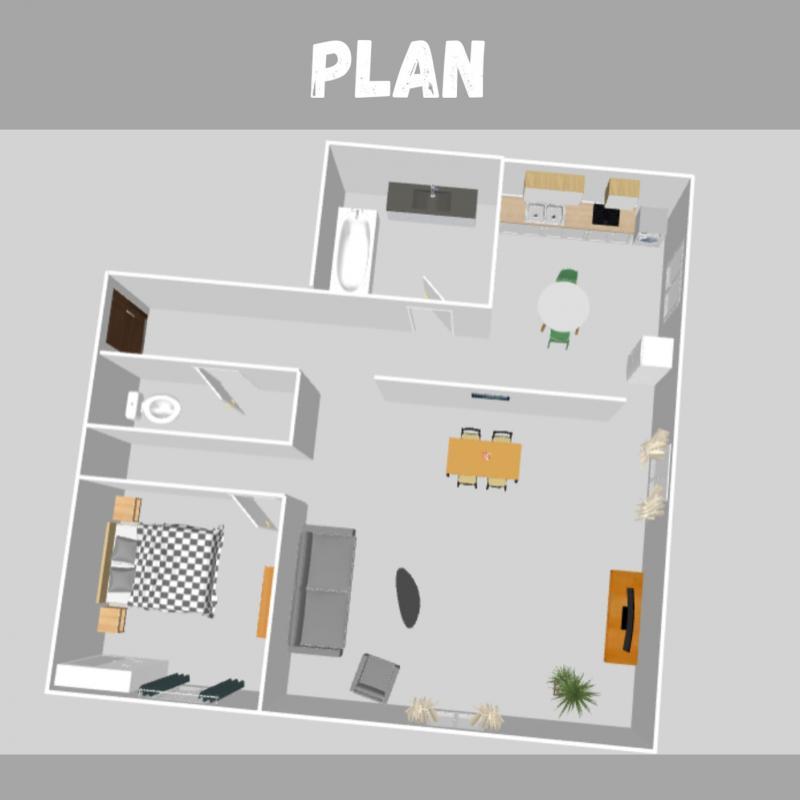 Appartement - 53 m² - 2 pièces