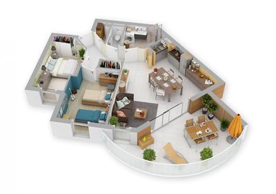 Appartement - 77 m² - 4 pièces