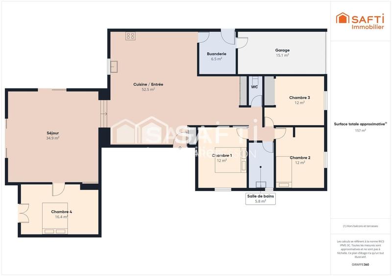 Maison - 157 m² - 6 pièces