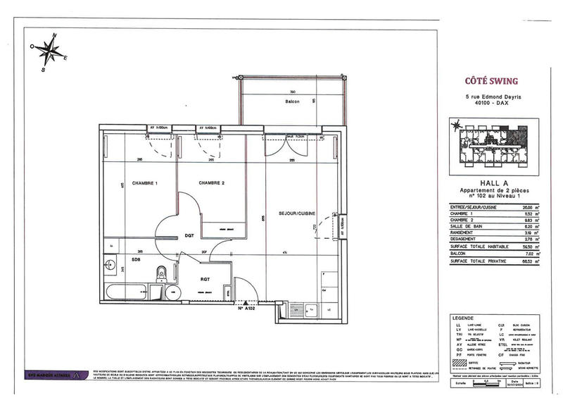 Appartement - 60 m² - 3 pièces