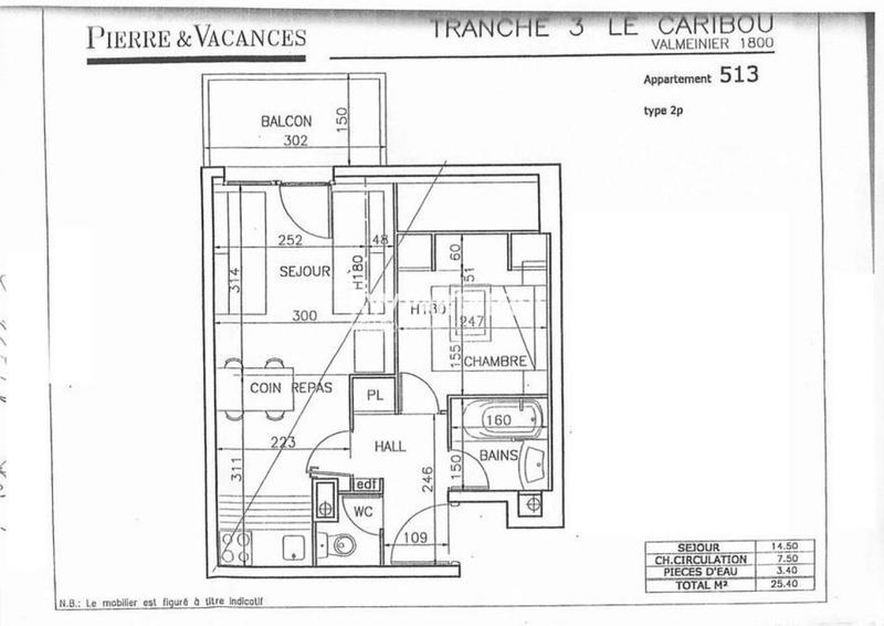 Appartement - 25 m² - 2 pièces