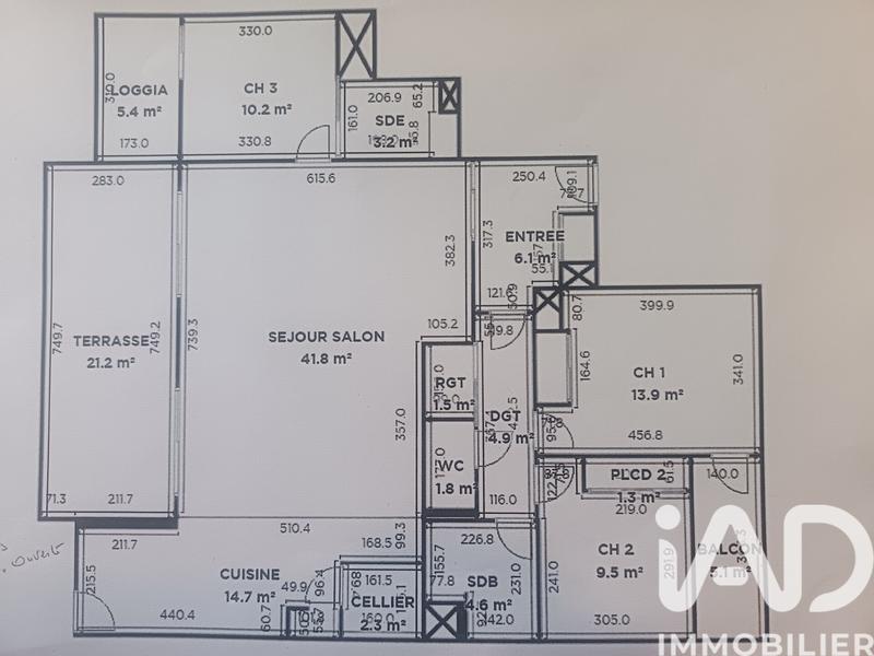 Appartement - 114 m² - 5 pièces