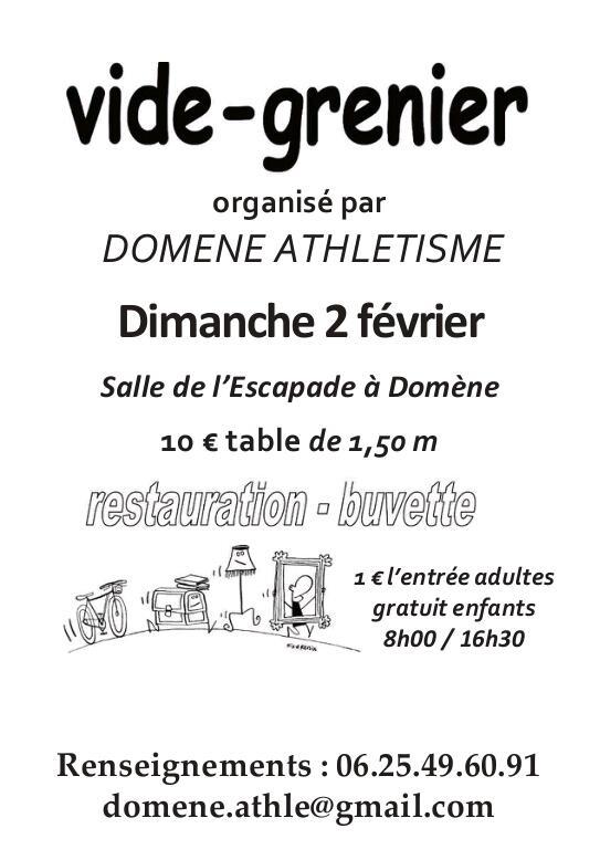Vide greniers domène athlétisme