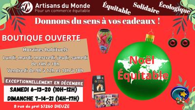 Vente solidaire - cadeaux de Noël
