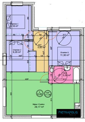Maison - 70 m² - 4 pièces