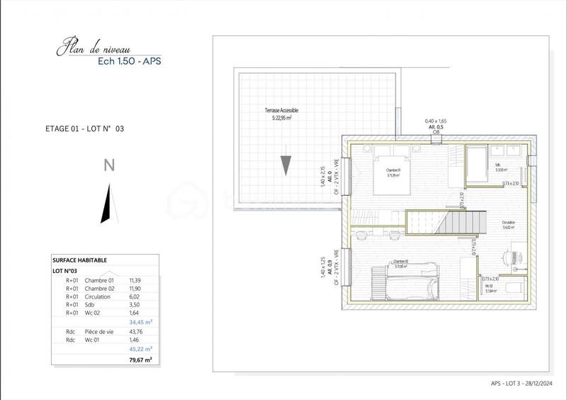 Maison - 81 m² - 3 pièces