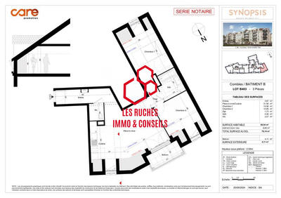 Appartement - 70 m² - 3 pièces