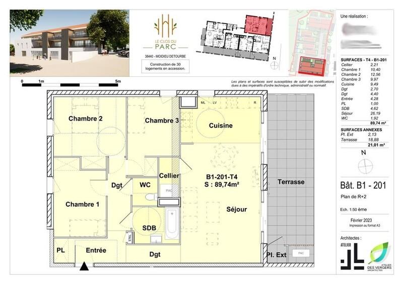Appartement - 91 m² - 4 pièces