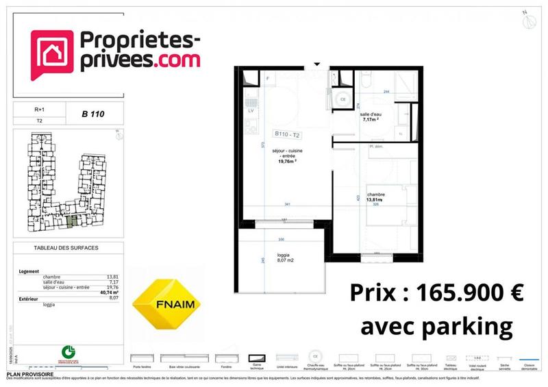Appartement - 40 m² - 2 pièces