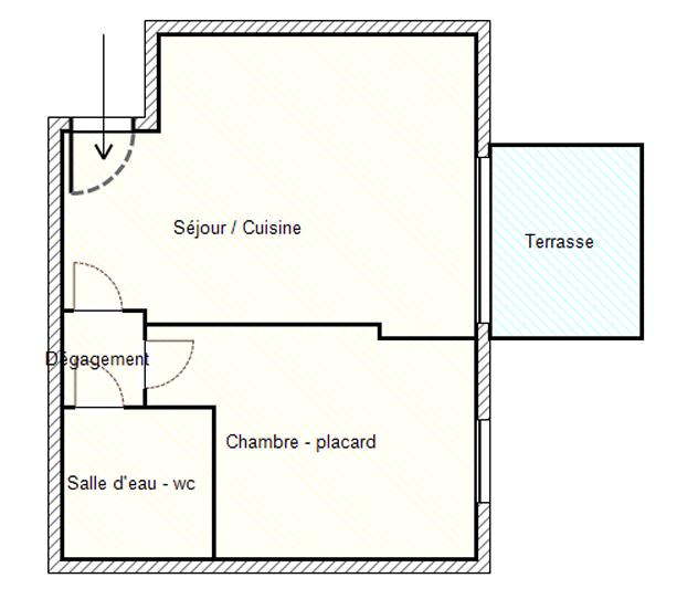Appartement - 41 m² - 2 pièces