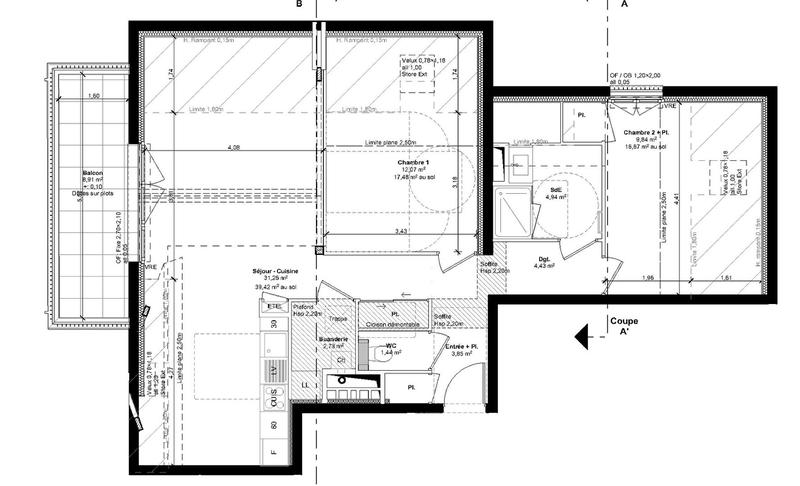 Appartement - 71 m² - 3 pièces