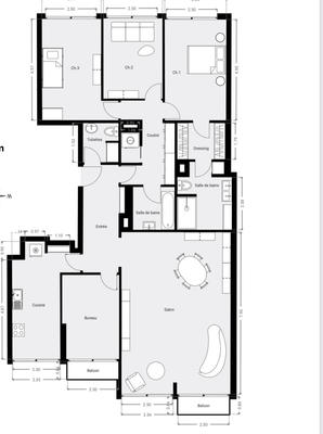 Appartement - 153 m² - 5 pièces