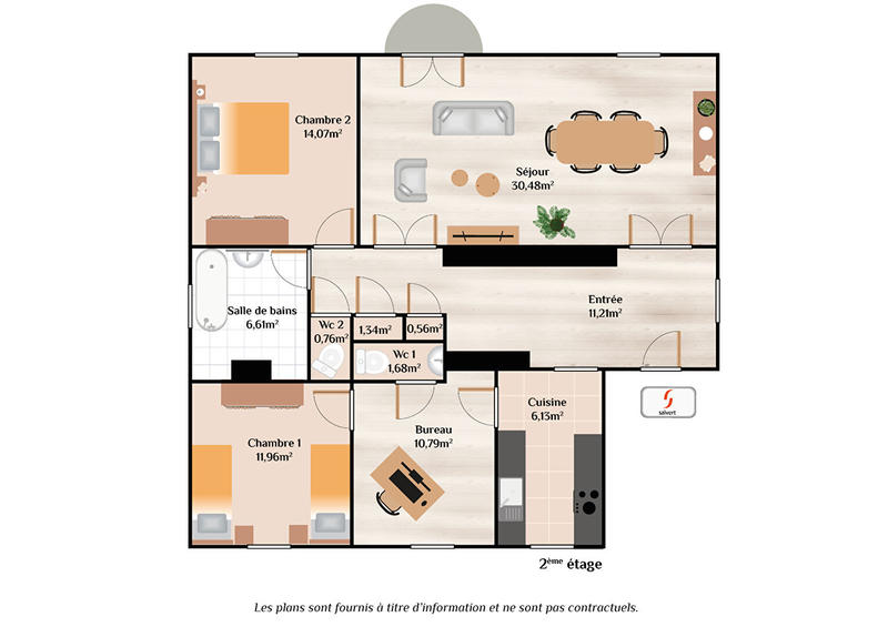 Appartement - 101 m² - 4 pièces