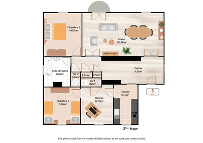 Appartement - 101 m² - 4 pièces