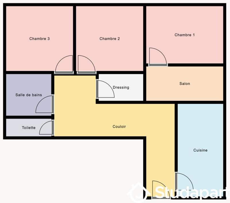 Chambre - 10 m² - 1 pièce