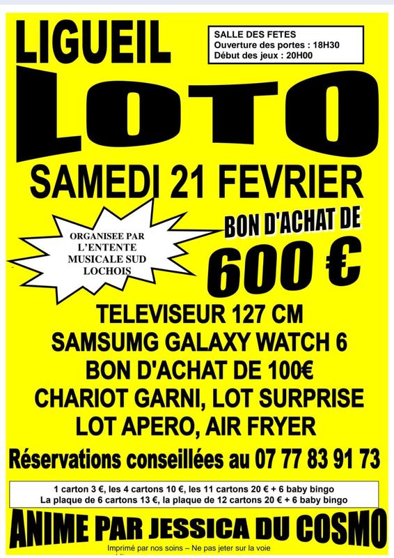 Loto de l' Entente Musicale du Sud Lochois