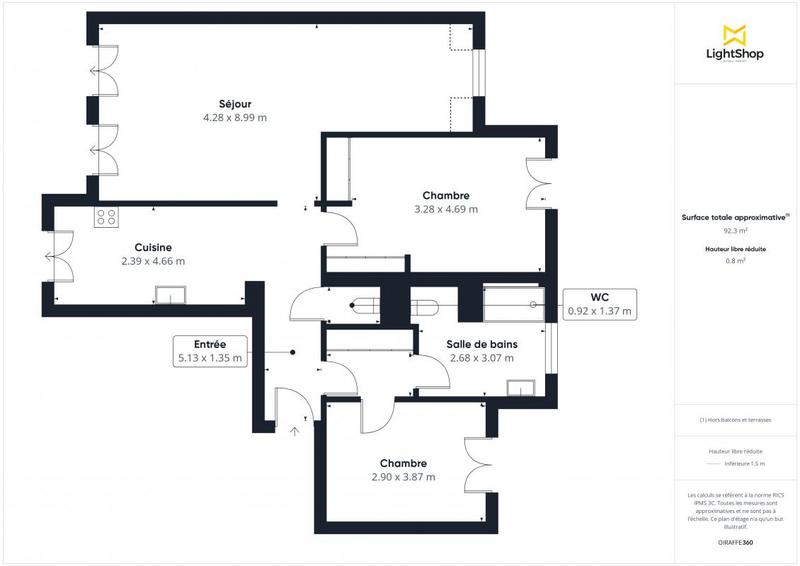 Appartement - 92 m² - 4 pièces