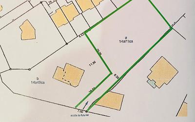 Terrain constructible - 1 725 m²