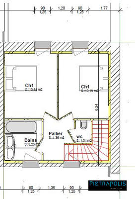 Maison - 80 m² - 4 pièces