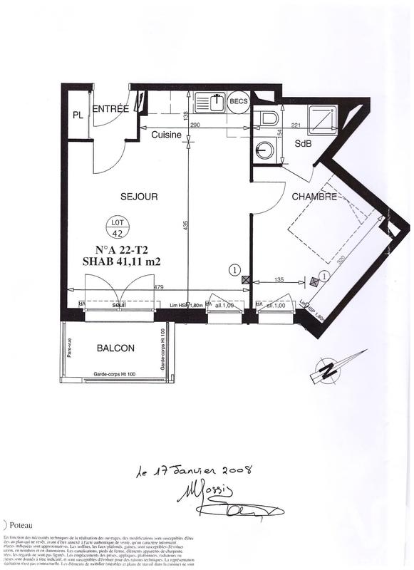 Appartement - 41 m² - 2 pièces