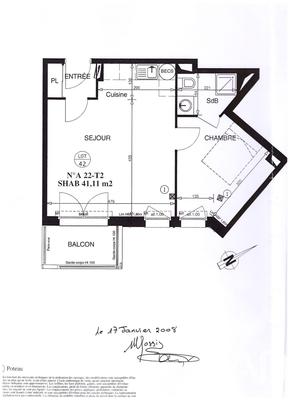 Appartement - 41 m² - 2 pièces