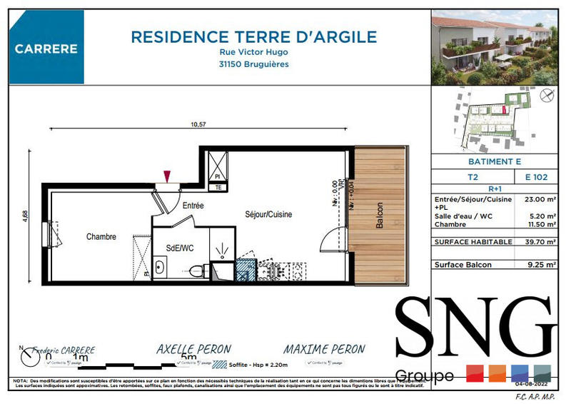 Appartement - 40 m² - 2 pièces