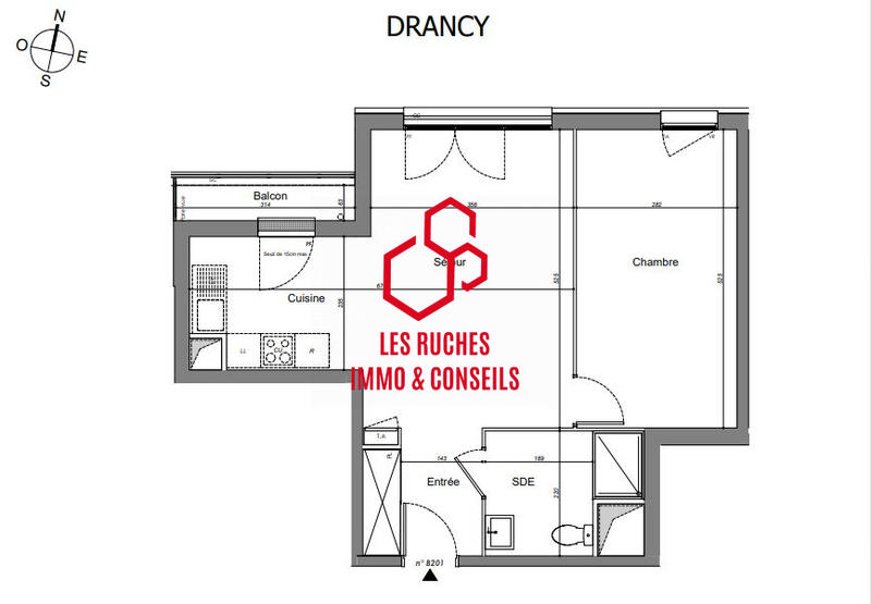 Appartement - 49 m² - 2 pièces