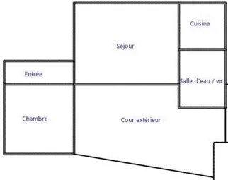 Appartement - 51 m² - 2 pièces