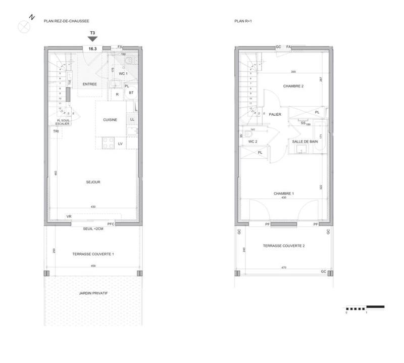 Maison - 65 m² - 3 pièces
